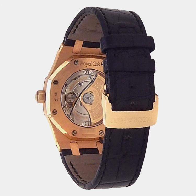 Pre Owned Audemars Piguet Royal Oak 15300OR.OO.D088CR.02 Automatic Silver 18k Rose Gold Men's Wristwatch 39 mm