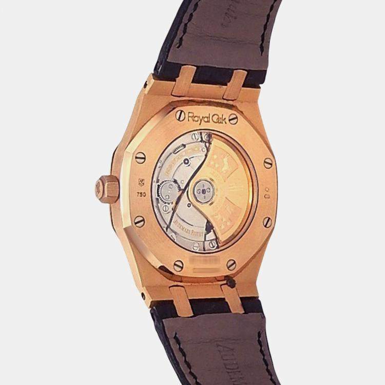 Pre Owned Audemars Piguet Royal Oak 15300OR.OO.D088CR.02 Automatic Silver 18k Rose Gold Men's Wristwatch 39 mm