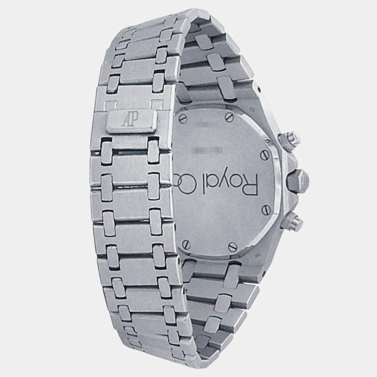 Pre Owned Audemars Piguet Royal Oak 25960BC.OO.1185BC.01 Automatic Silver 18k White Gold Men's Wristwatch 39 mm