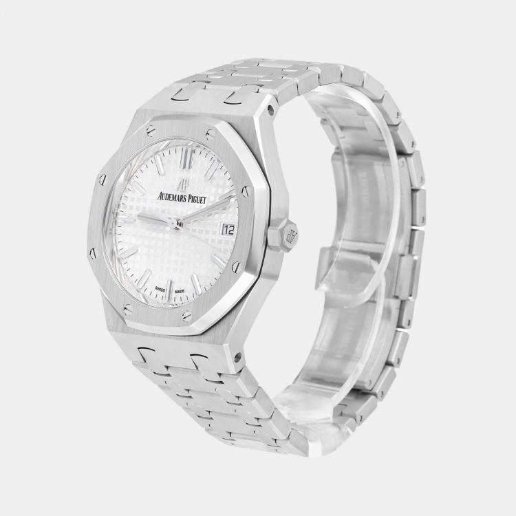 Pre Owned Audemars Piguet Royal Oak 77350ST.OO.1261ST.01 Automatic Silver Stainless Steel Men's Wristwatch 34 mm