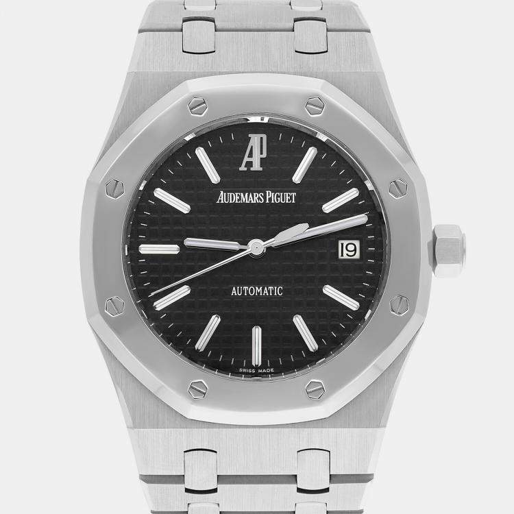 Pre Owned Audemars Piguet Royal Oak 15300ST Automatic Black Stainless Steel Men's Wristwatch 39 mm