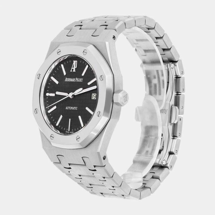 Pre Owned Audemars Piguet Royal Oak 15300ST Automatic Black Stainless Steel Men's Wristwatch 39 mm