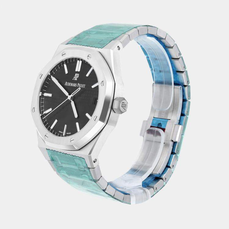 Pre Owned Audemars Piguet Royal Oak 15500ST.OO.1220ST.03 Automatic Black Stainless Steel Men's Wristwatch 41 mm