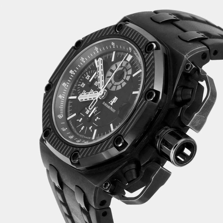 Pre Owned Audemars Piguet Royal Oak Offshore 26165IO.OO.A002CA.01 Automatic Black Stainless Steel Men's Wristwatch 42 mm