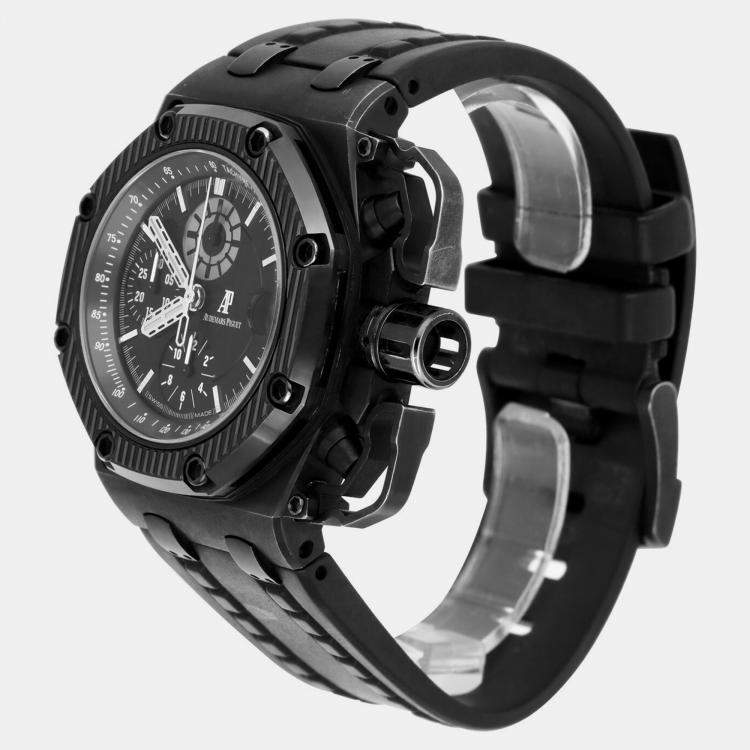 Pre Owned Audemars Piguet Royal Oak Offshore 26165IO.OO.A002CA.01 Automatic Black Stainless Steel Men's Wristwatch 42 mm