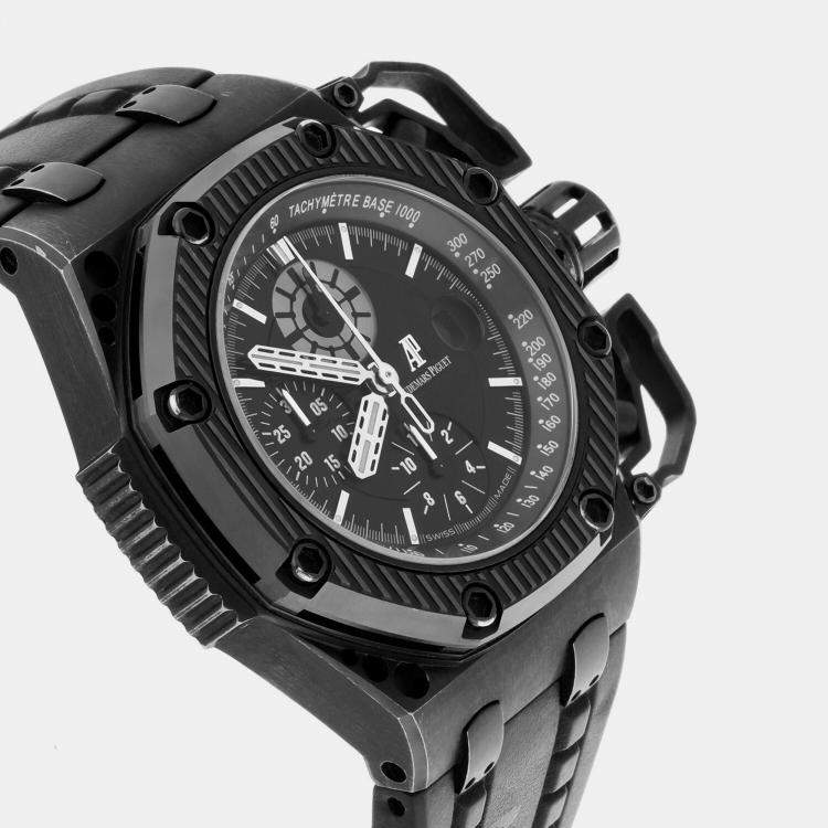 Pre Owned Audemars Piguet Royal Oak Offshore 26165IO.OO.A002CA.01 Automatic Black Stainless Steel Men's Wristwatch 42 mm