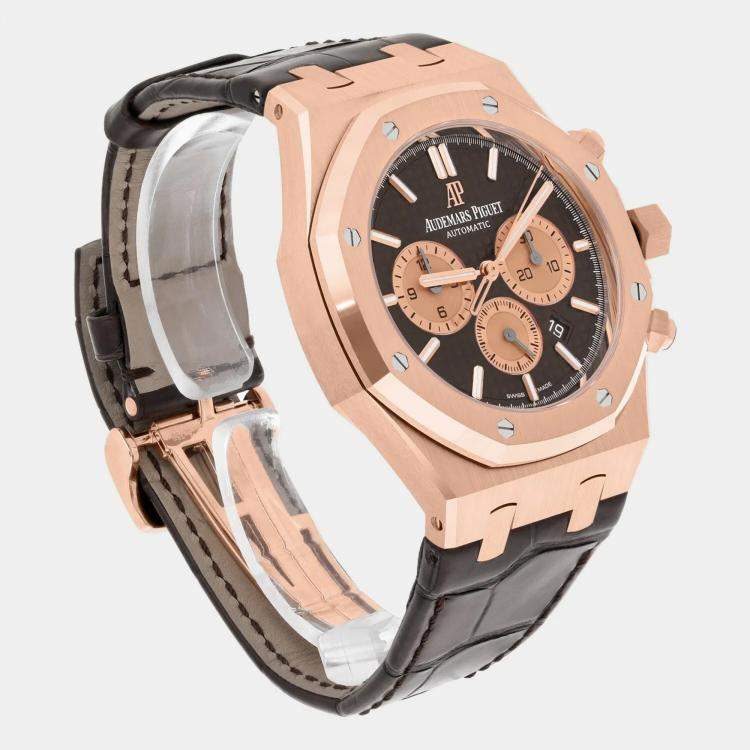Pre Owned Audemars Piguet Royal Oak 26331OR.OO.D821CR.01 Automatic Brown 18k Rose Gold Men's Wristwatch 41 mm