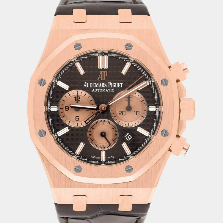 Pre Owned Audemars Piguet Royal Oak 26331OR.OO.D821CR.01 Automatic Brown 18k Rose Gold Men's Wristwatch 41 mm