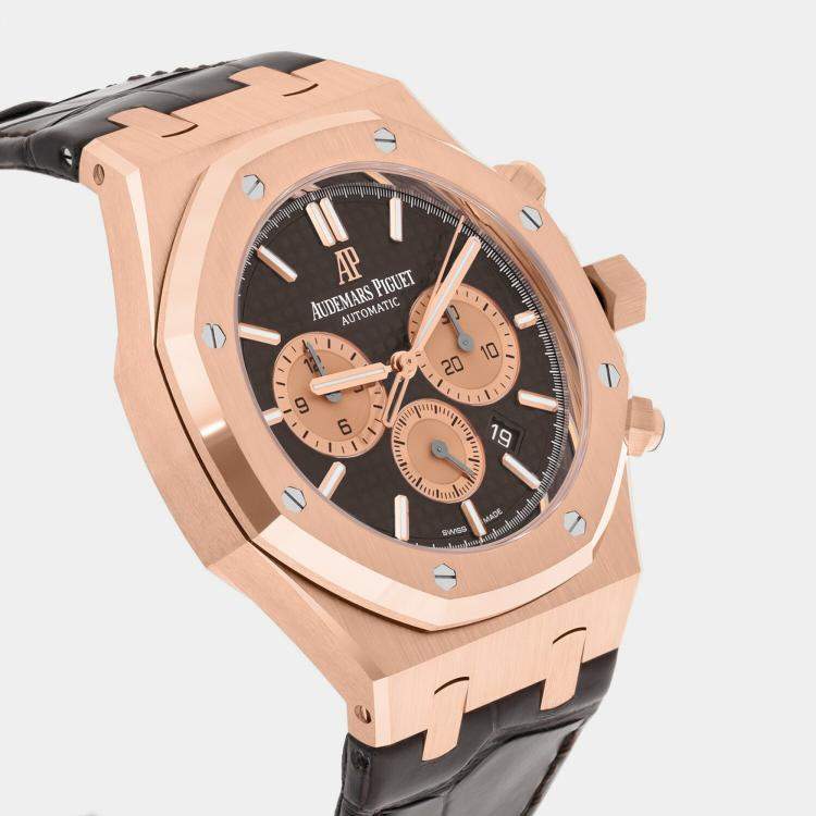 Pre Owned Audemars Piguet Royal Oak 26331OR.OO.D821CR.01 Automatic Brown 18k Rose Gold Men's Wristwatch 41 mm