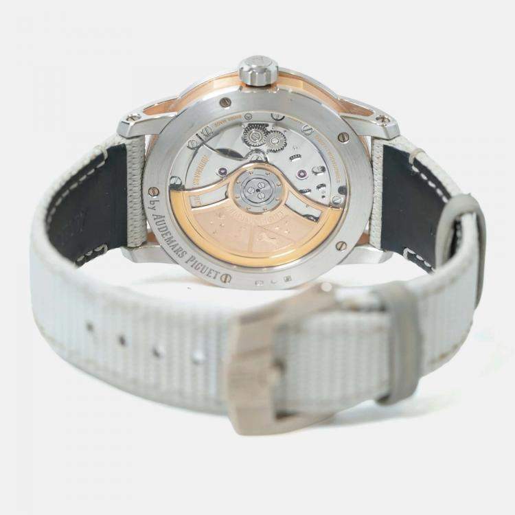 Pre Owned Audemars Piguet Code 11.59 15210CR Automatic Grey 18K Rose Gold White Gold Men’s Wristwatch 41 mm