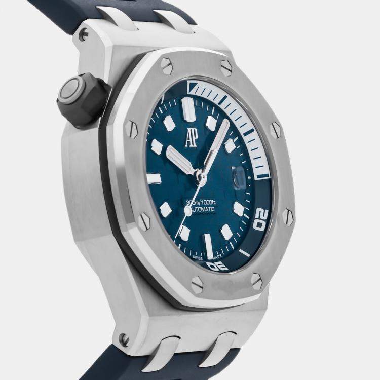 Pre Owned Pre-Owned Audemars Piguet Royal Oak Offshore Diver 15720ST.OO.A027CA.01 Blue Automatic Stainless Steel Men's Wristwatch 42 MM