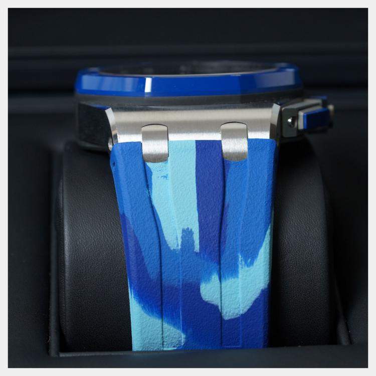 Pre Owned Audemars Piguet Royal Oak Offshore "Camouflage Blue" 26400SO.OO.A335CA.01 Automatic Blue Stainless Steel Men 42 mm