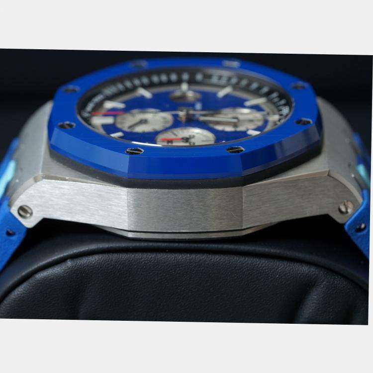 Pre Owned Audemars Piguet Royal Oak Offshore "Camouflage Blue" 26400SO.OO.A335CA.01 Automatic Blue Stainless Steel Men 42 mm