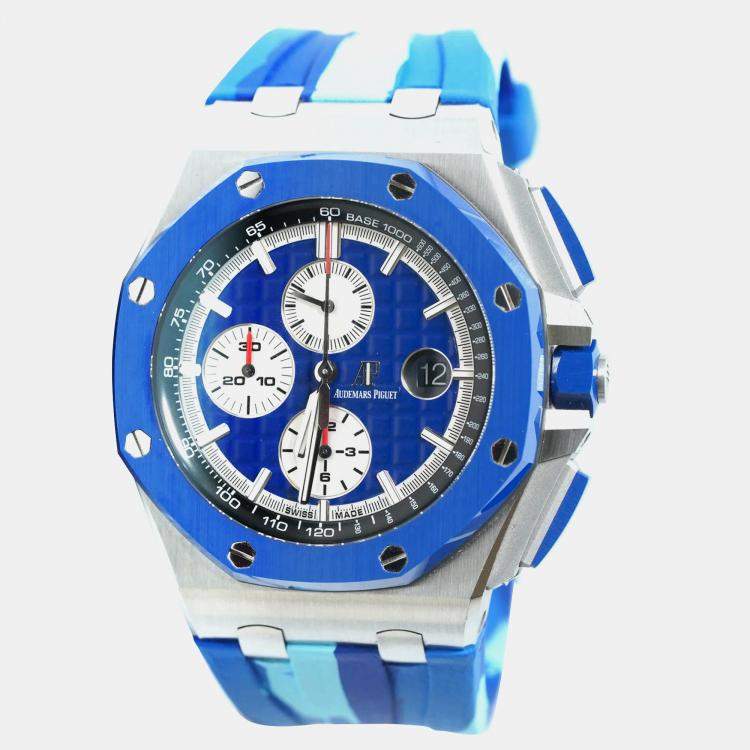 Pre Owned Audemars Piguet Royal Oak Offshore "Camouflage Blue" 26400SO.OO.A335CA.01 Automatic Blue Stainless Steel Men 42 mm