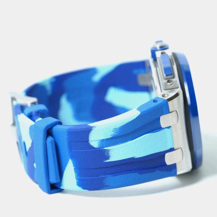 Pre Owned Audemars Piguet Royal Oak Offshore "Camouflage Blue" 26400SO.OO.A335CA.01 Automatic Blue Stainless Steel Men 42 mm