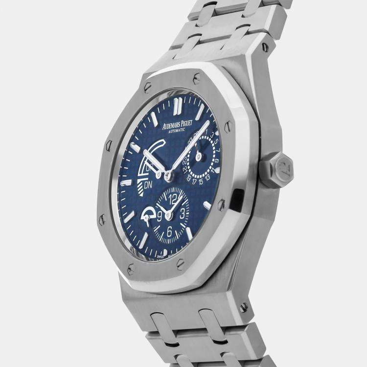 Pre Owned Pre-Owned Audemars Piguet Royal Oak Dual Time 26124ST.OO.D018CR.01  Blue Automatic Stainless Steel Men's Wristwatch 39 mm
