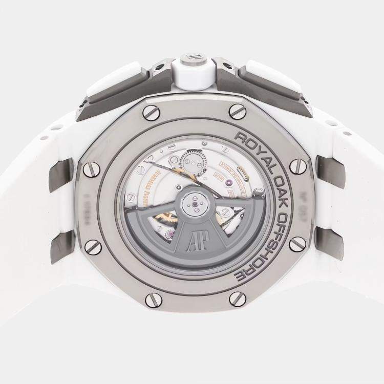 Pre Owned Pre-Owned Audemars Piguet Royal Oak Offshore Chronograph 26402CB.OO.A010CA.01 White Automatic Ceramic Men's Wristwatch 44 MM