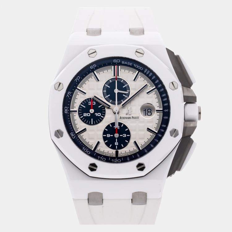 Pre Owned Pre-Owned Audemars Piguet Royal Oak Offshore Chronograph 26402CB.OO.A010CA.01 White Automatic Ceramic Men's Wristwatch 44 MM