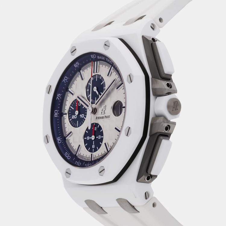 Pre Owned Pre-Owned Audemars Piguet Royal Oak Offshore Chronograph 26402CB.OO.A010CA.01 White Automatic Ceramic Men's Wristwatch 44 MM