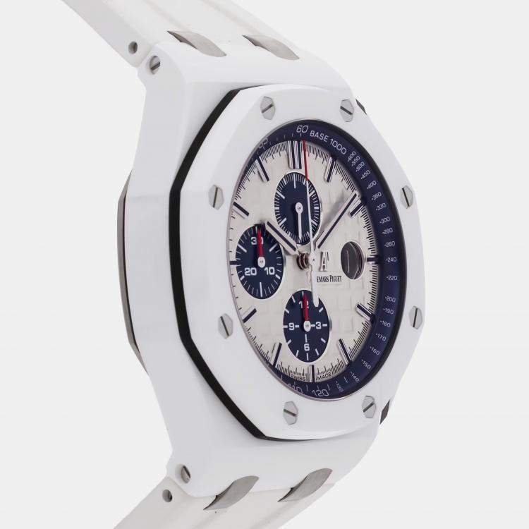 Pre Owned Pre-Owned Audemars Piguet Royal Oak Offshore Chronograph 26402CB.OO.A010CA.01 White Automatic Ceramic Men's Wristwatch 44 MM