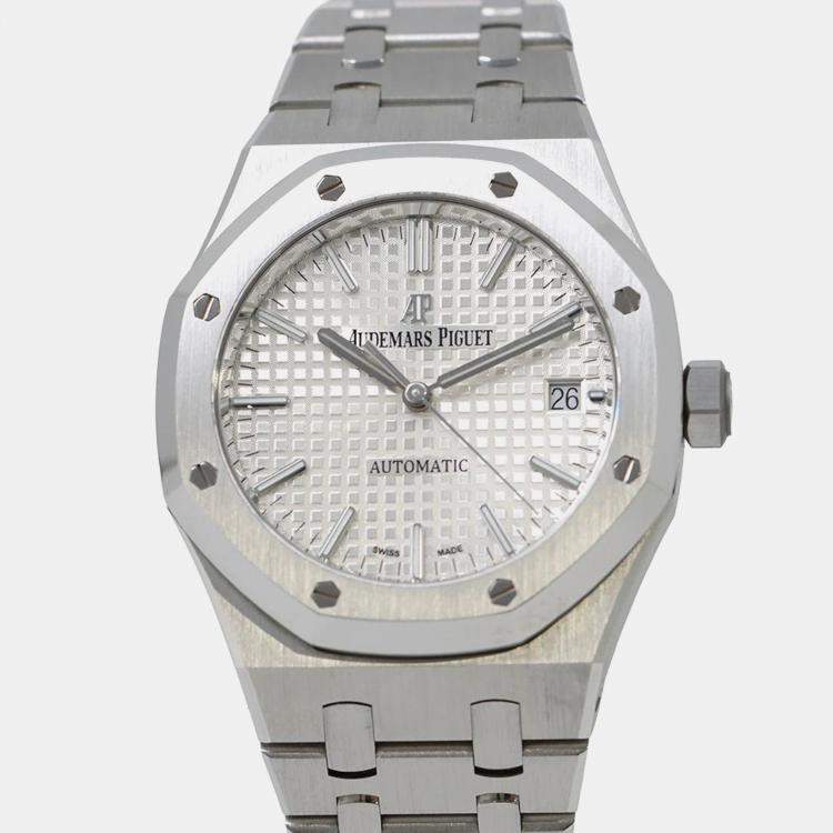 Pre Owned Audemars Piguet Royal Oak 15450ST.OO.1256ST.01.A Automatic Silver Stainless Steel Men's Wristwatch 37 mm