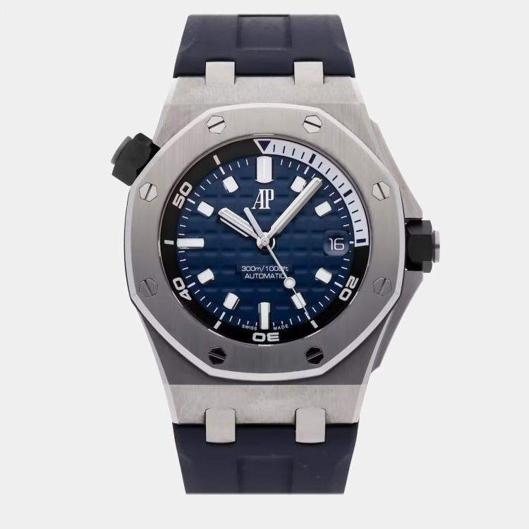 Audemars Piguet Blue Stainless Steel Royal Oak Offshore 15720ST.OO