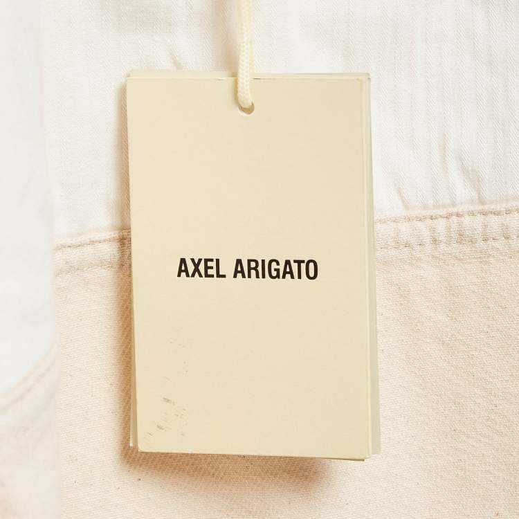 Pre Owned Axel Arigato Pale Beige Grate Embossed Cotton Jacket M