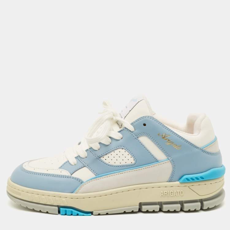 Pre Owned Axel Arigato Area Lo Size 40 Tricolor Fabric and Leather Lace Up Sneakers