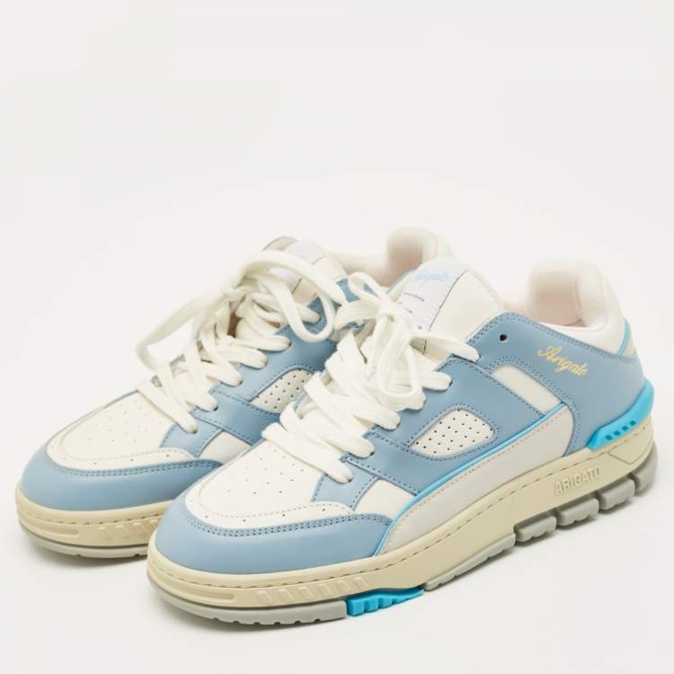 Pre Owned Axel Arigato Area Lo Size 40 Tricolor Fabric and Leather Lace Up Sneakers