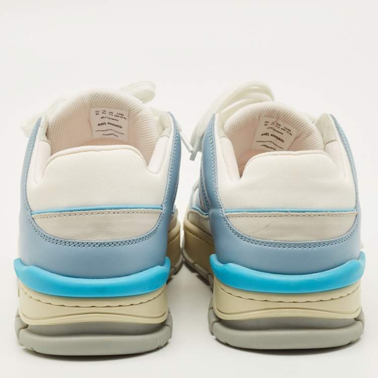 Pre Owned Axel Arigato Area Lo Size 40 Tricolor Fabric and Leather Lace Up Sneakers