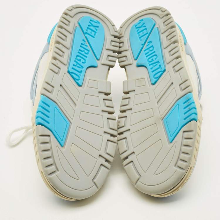 Pre Owned Axel Arigato Area Lo Size 40 Tricolor Fabric and Leather Lace Up Sneakers