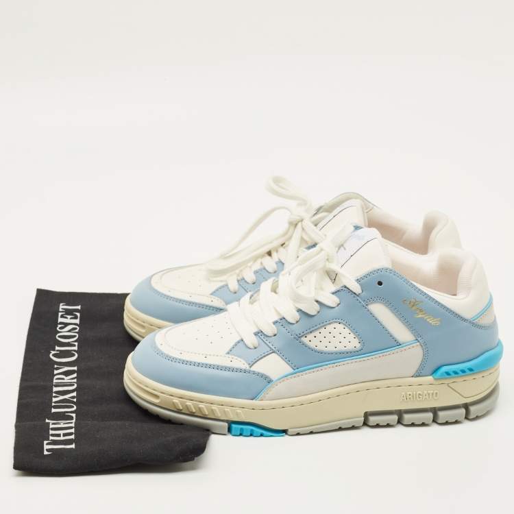 Pre Owned Axel Arigato Area Lo Size 40 Tricolor Fabric and Leather Lace Up Sneakers