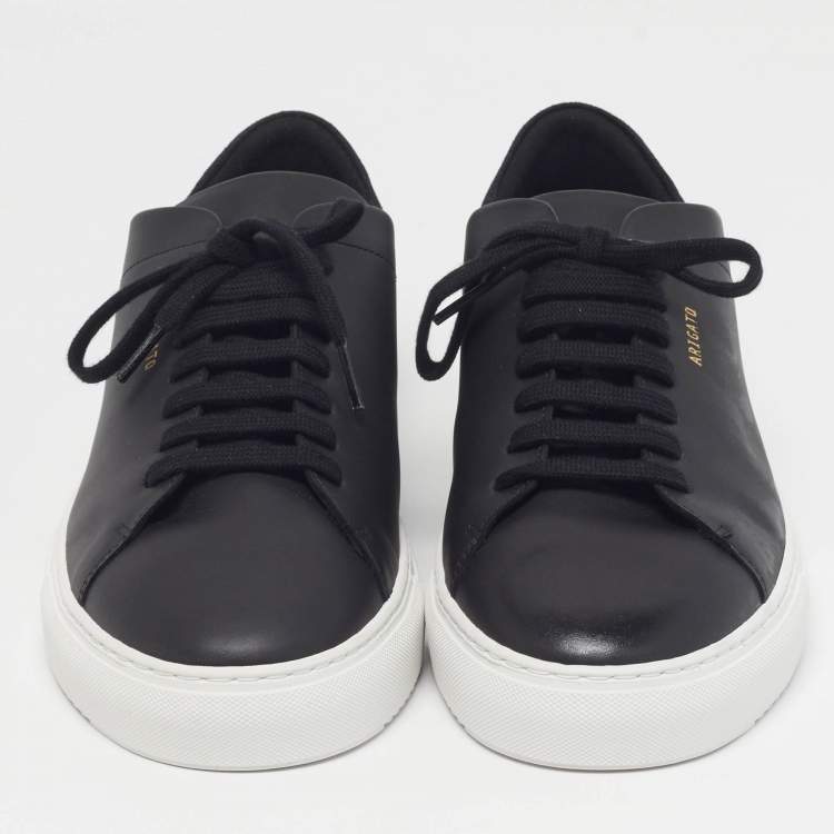 Pre Owned Axel Arigato Clean 90 Size 46 Black Leather and Suede Low Top Sneakers