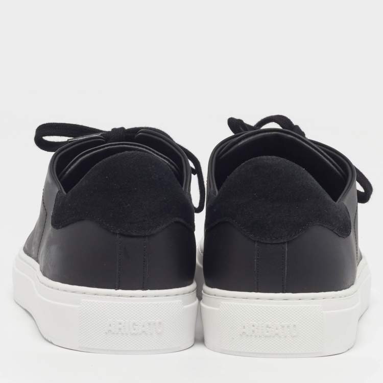 Pre Owned Axel Arigato Clean 90 Size 46 Black Leather and Suede Low Top Sneakers