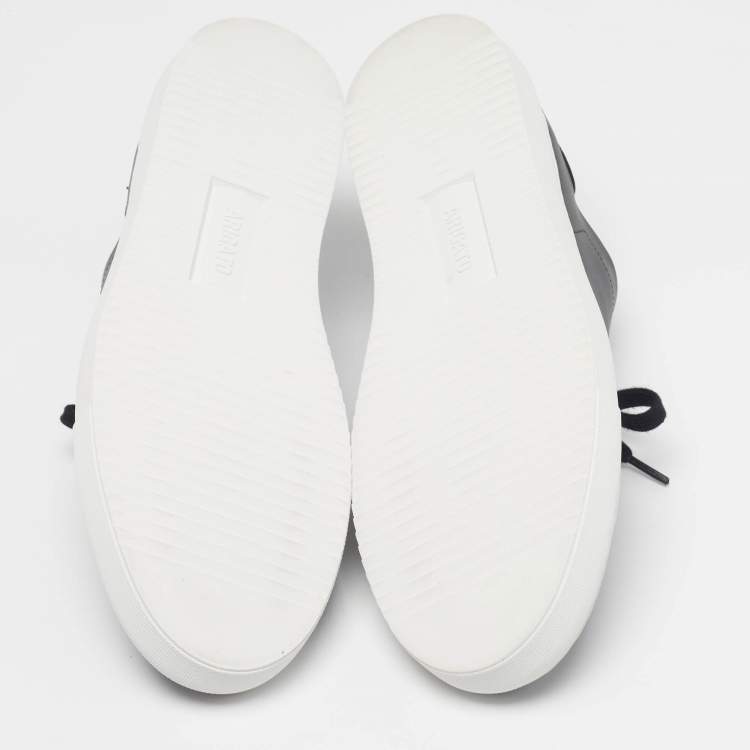 Pre Owned Axel Arigato Clean 90 Size 46 Black Leather and Suede Low Top Sneakers