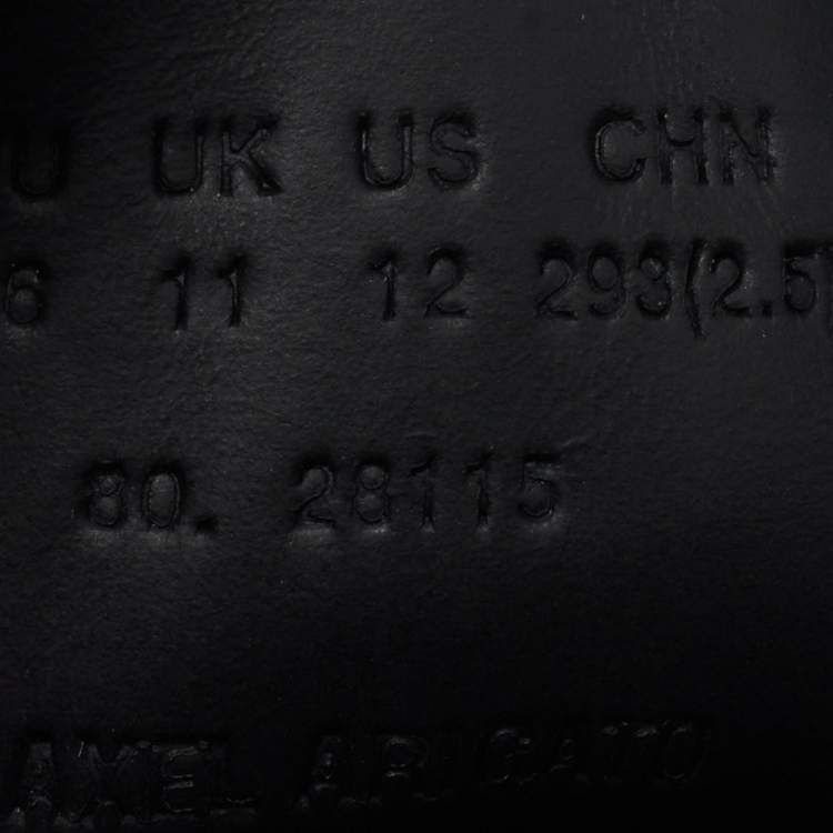 Pre Owned Axel Arigato Clean 90 Size 46 Black Leather and Suede Low Top Sneakers