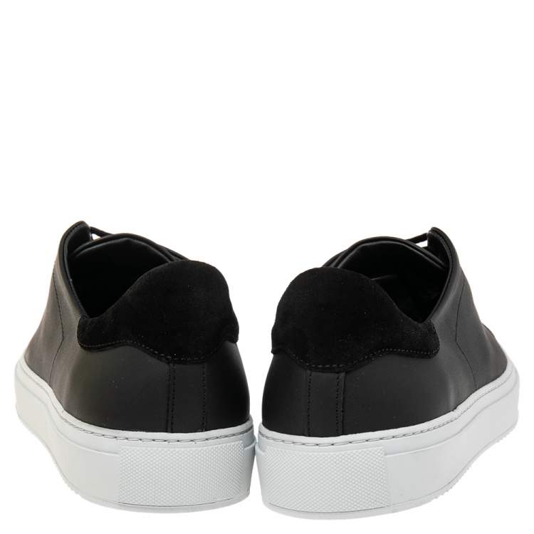 Pre Owned Axel Arigato  Black Leather And Suede Lace Up Sneakers Size 46