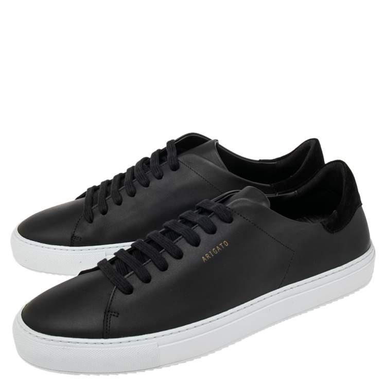 Pre Owned Axel Arigato  Black Leather And Suede Lace Up Sneakers Size 46