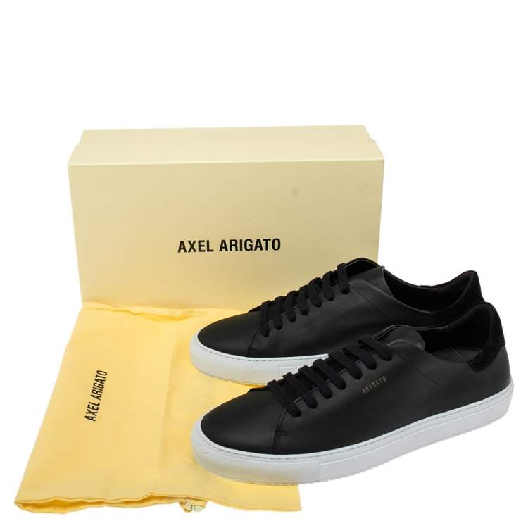 Pre Owned Axel Arigato  Black Leather And Suede Lace Up Sneakers Size 46