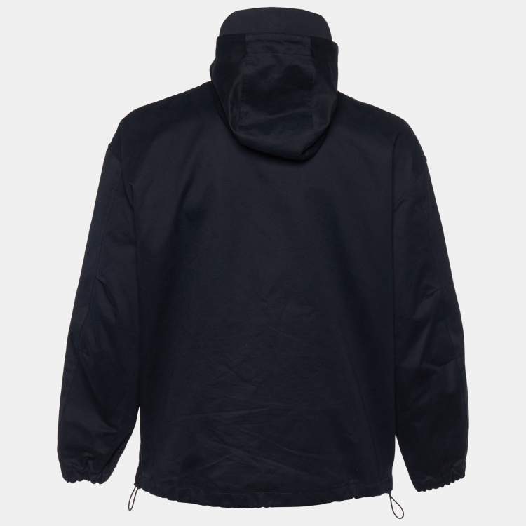 Pre Owned Axel Arigato Black Cotton Metric Anorak Hoodie M