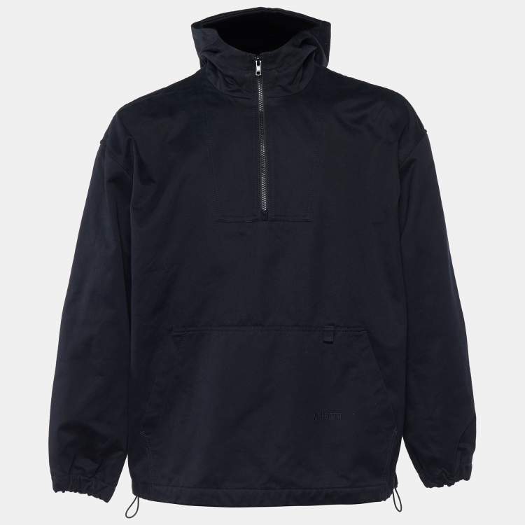 Pre Owned Axel Arigato Black Cotton Metric Anorak Hoodie M