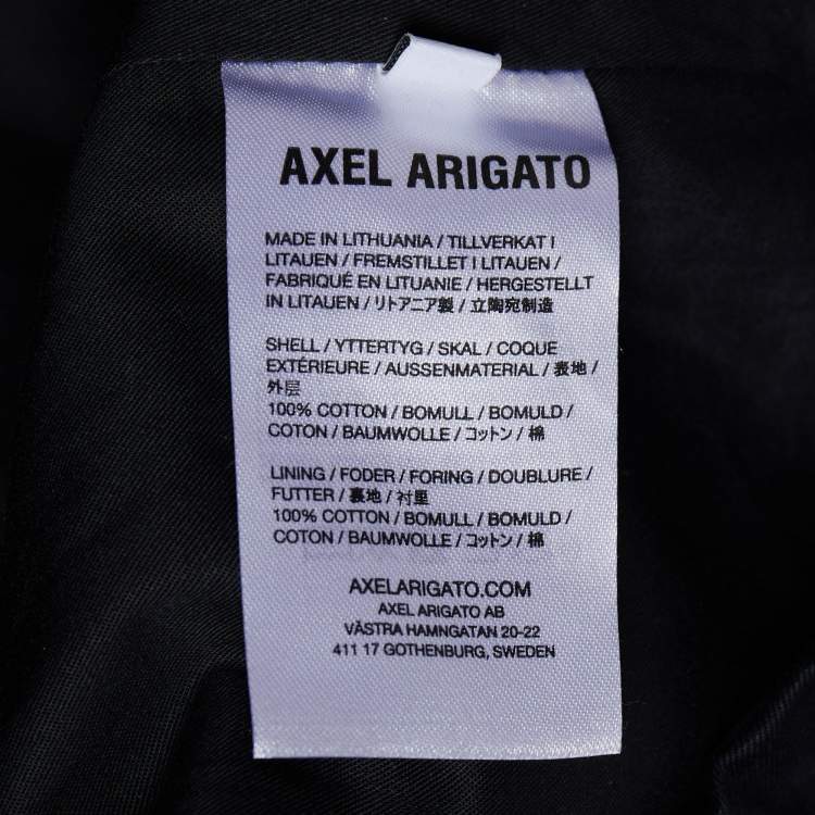 Pre Owned Axel Arigato Black Cotton Metric Anorak Hoodie M