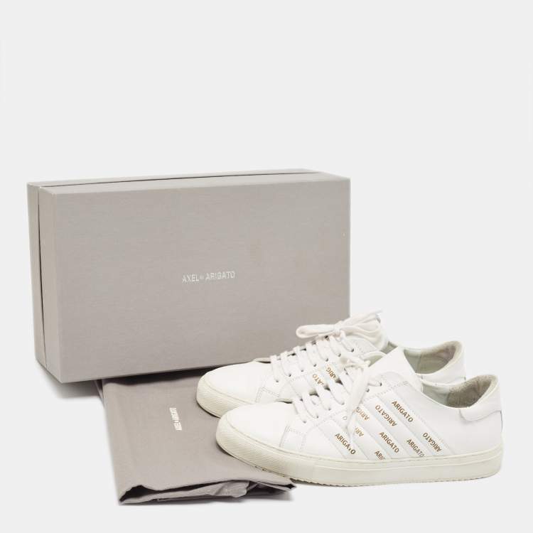 Pre Owned Axel Arigato White Leather Low Top Sneakers Size 43