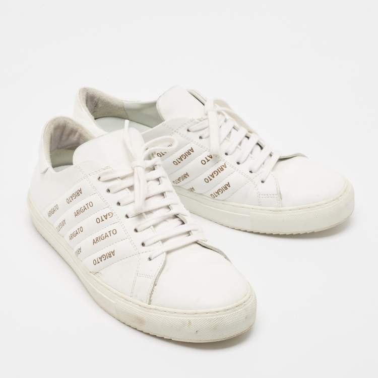 Pre Owned Axel Arigato White Leather Low Top Sneakers Size 43
