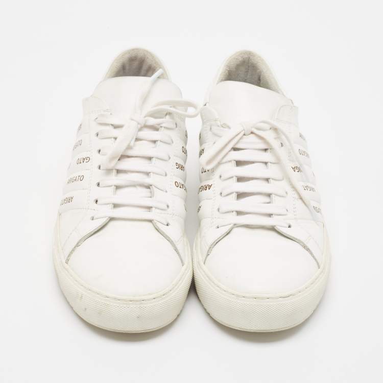 Pre Owned Axel Arigato White Leather Low Top Sneakers Size 43