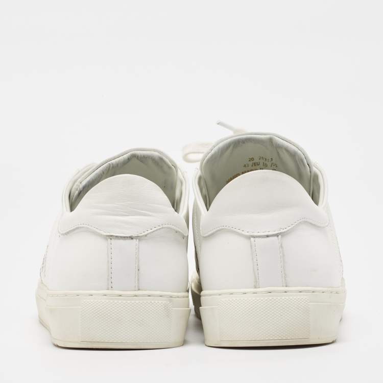 Pre Owned Axel Arigato White Leather Low Top Sneakers Size 43