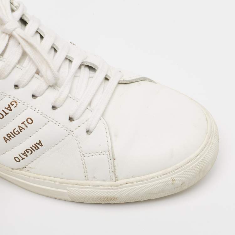 Pre Owned Axel Arigato White Leather Low Top Sneakers Size 43