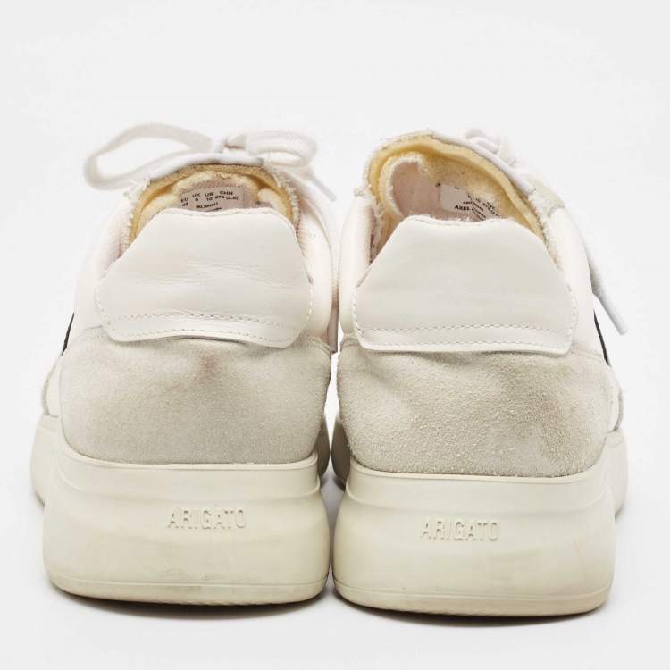 Pre Owned Axel Arigato Grey Canvas and Leather Low Top Sneakers Size 43