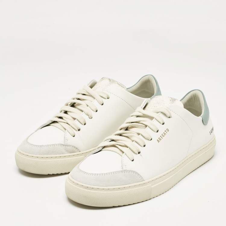 Pre Owned Axel Arigato White Leather and Suede Clean 90 Sneakers Size 40
