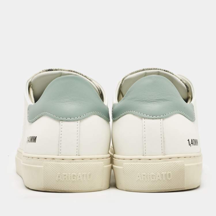 Pre Owned Axel Arigato White Leather and Suede Clean 90 Sneakers Size 40